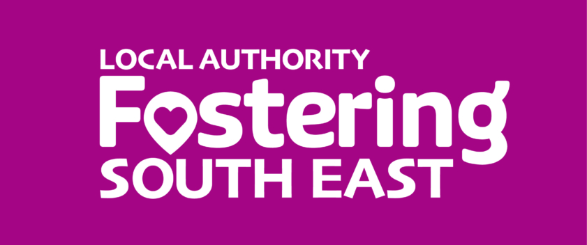 White on magenta-Local Authority Fostering South East_Logo